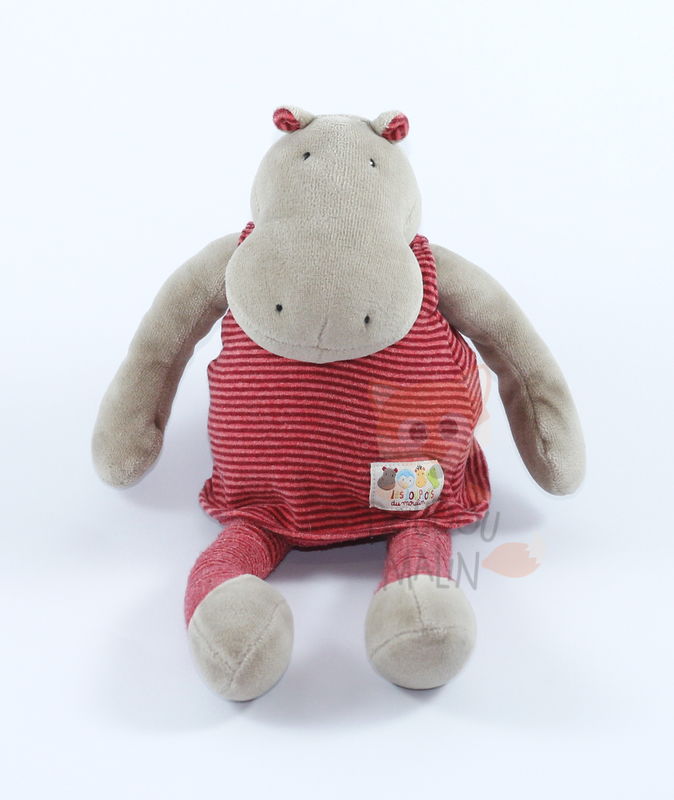 Les loupiots isabelle lhippo peluche rouge marron 